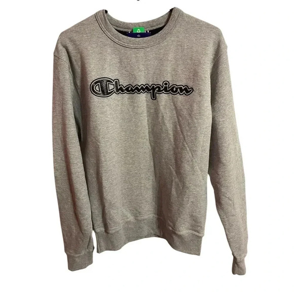 Champion Unisex Gray Pullover Sweatshirt Size S Long Sleeve Crew Neck - Picture 1 of 5